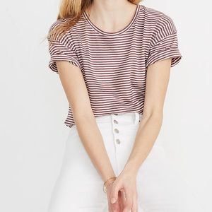 Madewell whisper cotton crewneck striped tee